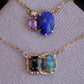 Purple Sapphire and Opal Necklace