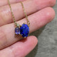 Purple Sapphire and Opal Necklace